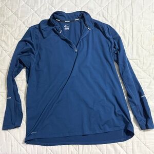 Nike Men’s Dri-FIT Long Sleeve Running Shirt - Blue, Size 2XL